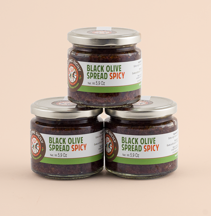 Sicilian Black Olive Spread Spicy